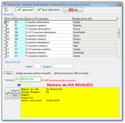 Criterium Nif Utilidad De Verificacion Criterium