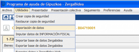 Utilidades de importación de modelo 720 en Gipuzkoa