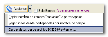 Cargar datos desde archivo BOE 349 externo ...”.