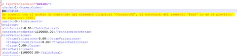Errores en validación de archivo xml de ETE contra esquema xsd