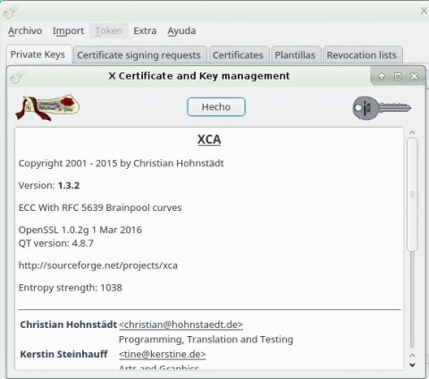 XCA - programa para gestión de certificados