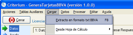 Importar extracto de tarjetas de BBVA Importar extracto de tarjetas de BBVA