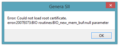 Error root certificate