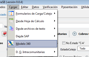 Importación de modelo 340 en SII