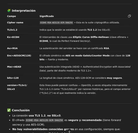 Protocolo HTTPS sobre cifrado TLS 1.2 análisis