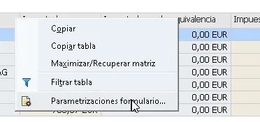 Informe de SAP Business One, parametrizar datos a mostrar